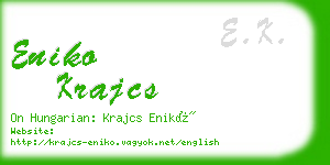 eniko krajcs business card